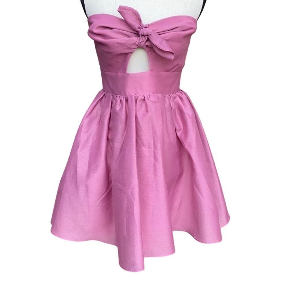 Keepsake the Label Mulberry Minidress NWT Pink Strapless Cocktail Dress Large